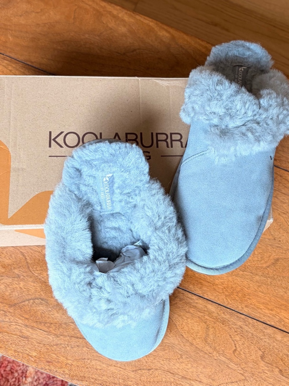 NIB Koolaburra by UGG Milo Slippers Gray Suede Size 41 / 10